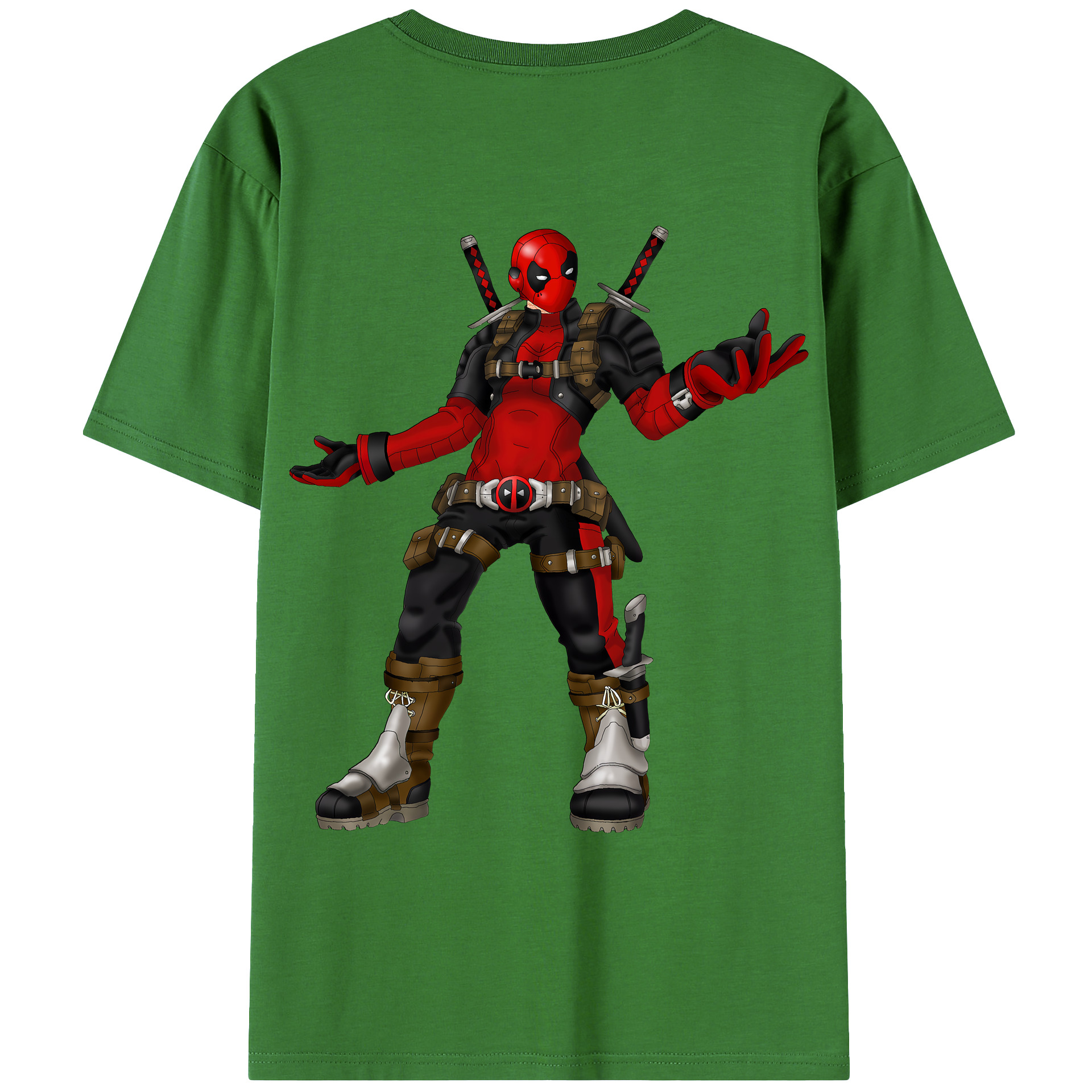 （画像用） Deadpool デッドプール レディース半袖Tシャツ(バックプリント)